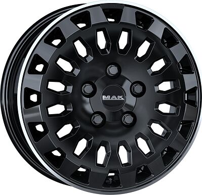 Mak Overland 6.5x16 5x112 ET 50 Dia 76 Black Mirror