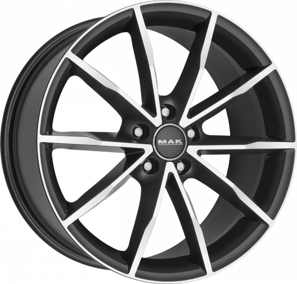 Mak Ringe 7x17 5x112 ET 40 Dia 57.1 Gun Metallic - Mirror Face