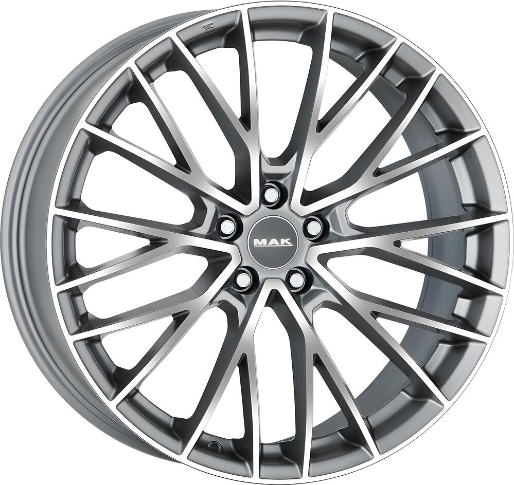 Mak Speciale 8.5x20 5x112 ET 45 Dia 76 Graphite Mirror Face