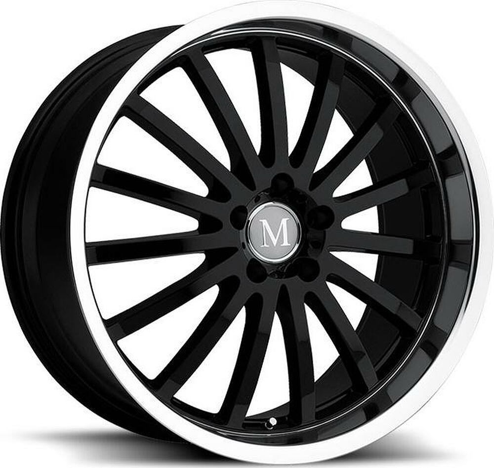 Mandrus Millenium 9.5x19 5x112 ET 53 Dia 66.6 Gloss Black Mirror Cut Lip