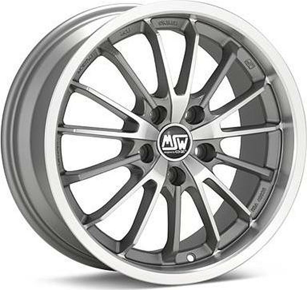 MSW 21 7x16 4x100 ET 42 Dia 68 Matt Grey Full Pol