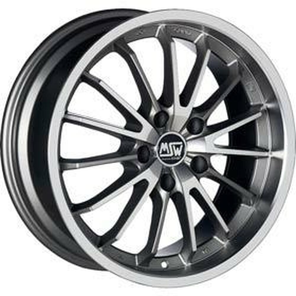 MSW 21 7x16 4x100 ET 42 Dia 68 Matt Grey Full Pol