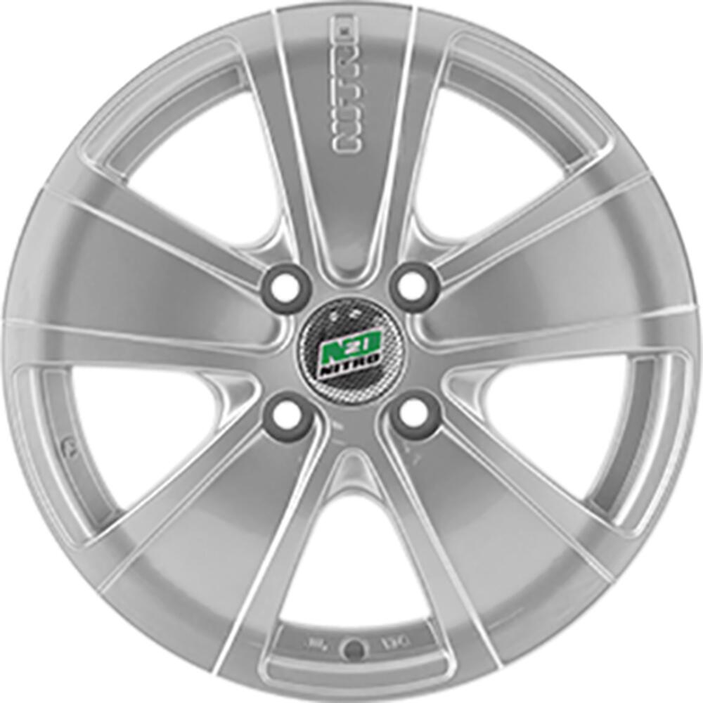 N2O Y739 5.5x14 4x100 ET 43 Dia 60.1 silver