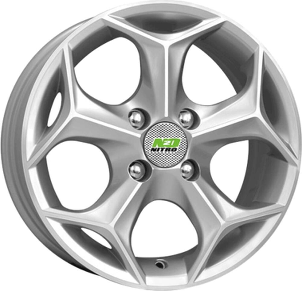 N2O Y741 6x14 4x100 ET 43 Dia 60.1 silver