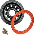 Off-Road-Wheels УАЗ + бедлок оранжевый 8x16 5x139.7 ET -19 Dia 110 черный