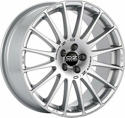 OZ Racing Superturismo Dakar 8.5x20 5x112 ET 45 Dia 79 Matt Race Silver + Black Lettering