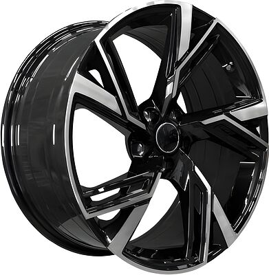 PDW 1071 8.5x19 5x112 ET 35 Dia 66.45 Gloss Black Machine Face