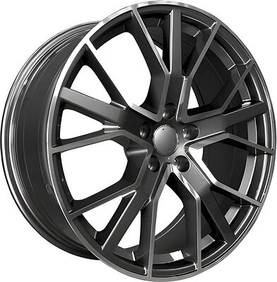 PDW 2048 8x19 5x112 ET 35 Dia 66.45 Grey Machine Face