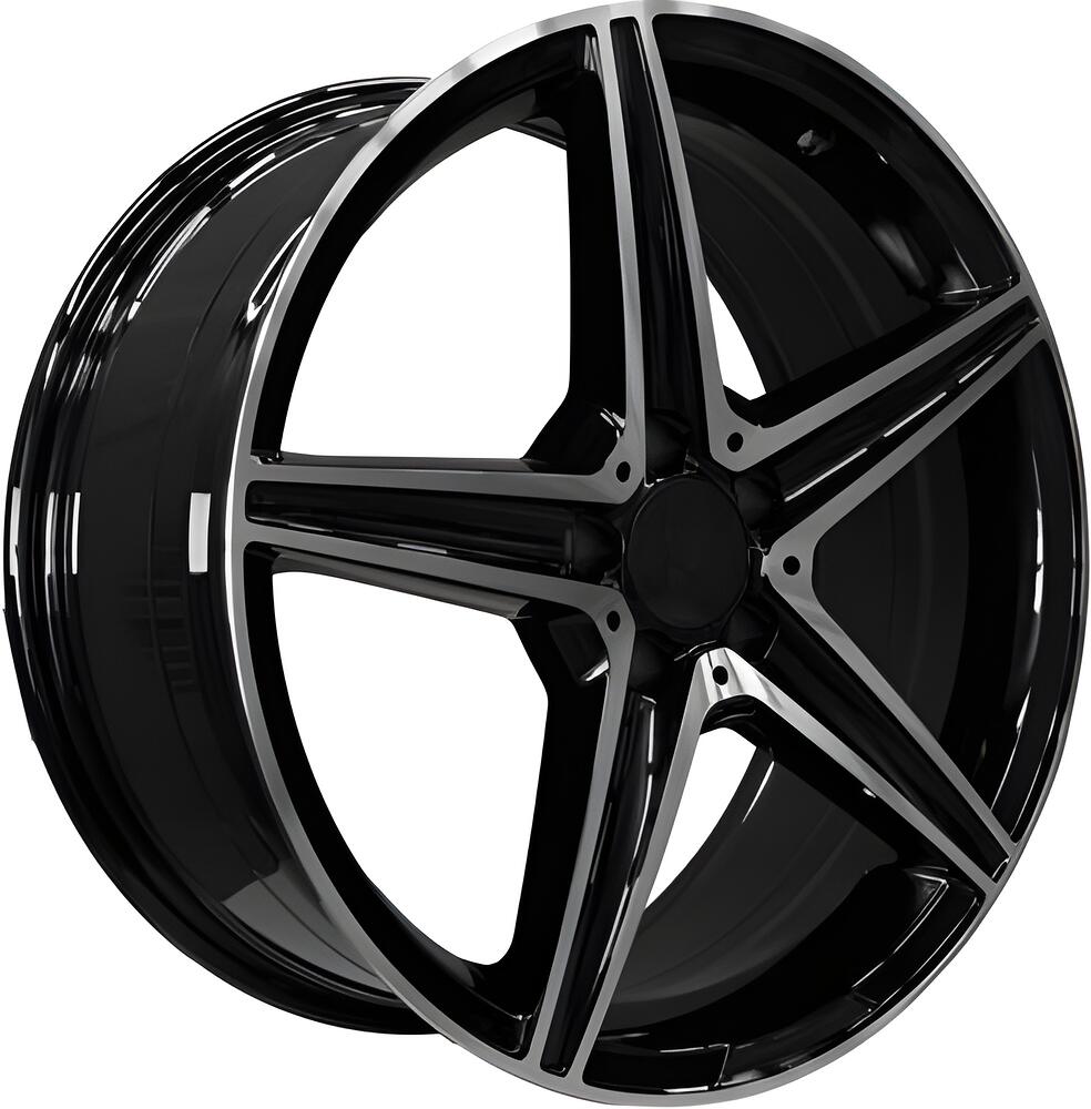 PDW 5261 9x19 5x112 ET 38 Dia 66.6 Gloss Black Machine Face