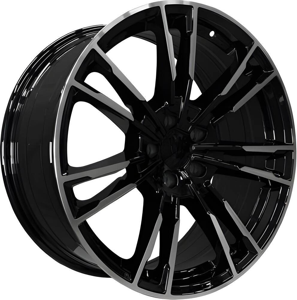 PDW 5380 9x19 5x112 ET 35 Dia 66 Gloss Black Machine Face