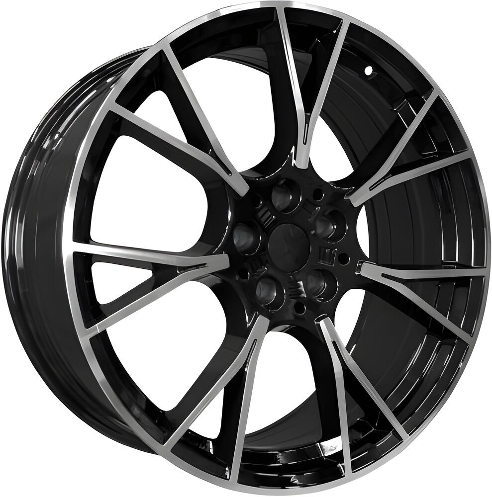 PDW 5407 9x19 5x112 ET 33 Dia 66 Gloss Black Machine Face