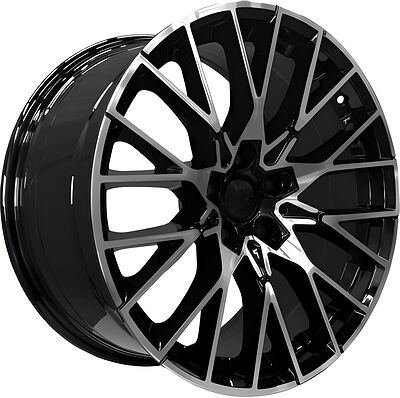 PDW 5408 8.5x19 5x112 ET 25 Dia 66.5 Gloss Black Machine Face