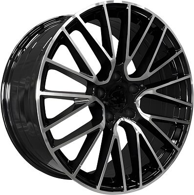 PDW 5413 11x21 5x130 ET 58 Dia 71.5 Gloss Black Machine Face