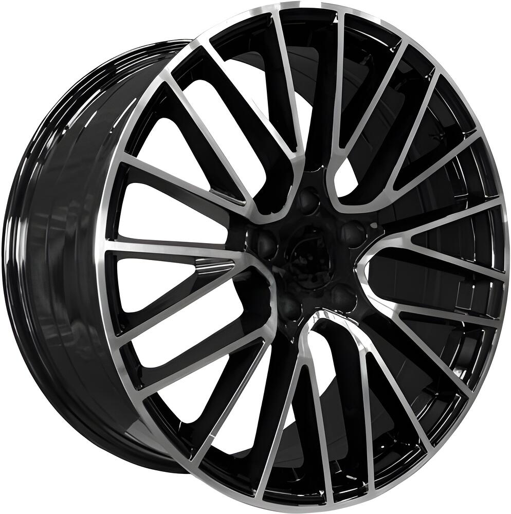 PDW 5413 9x21 5x130 ET 46 Dia 71 Gloss Black Machine Face