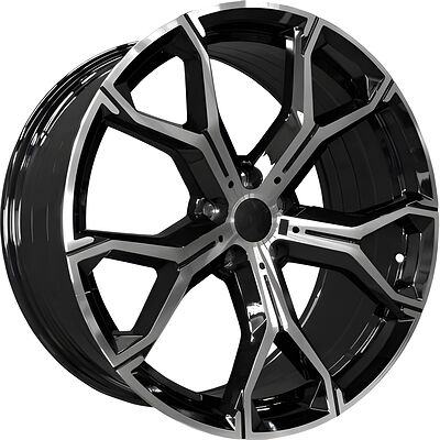 PDW 5445 10x20 5x112 ET 40 Dia 66 Gloss Black Machine Face