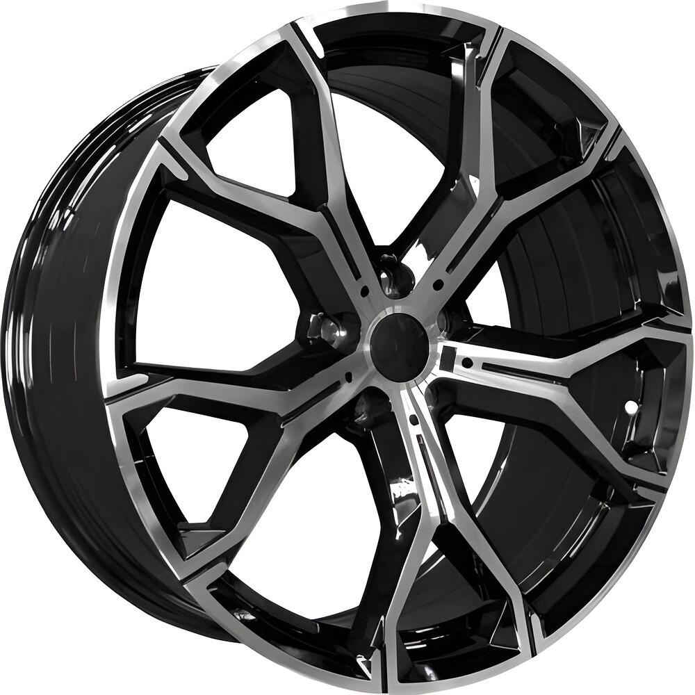 PDW 5445 9x20 5x112 ET 35 Dia 66 Gloss Black Machine Face