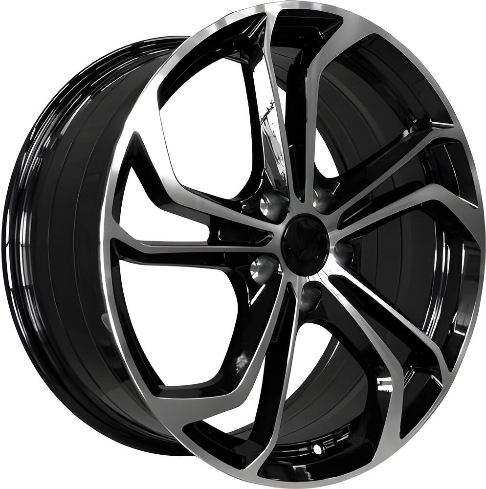 PDW 5457 8x18 5x112 ET 42 Dia 57.1 Gloss Black Machine Face