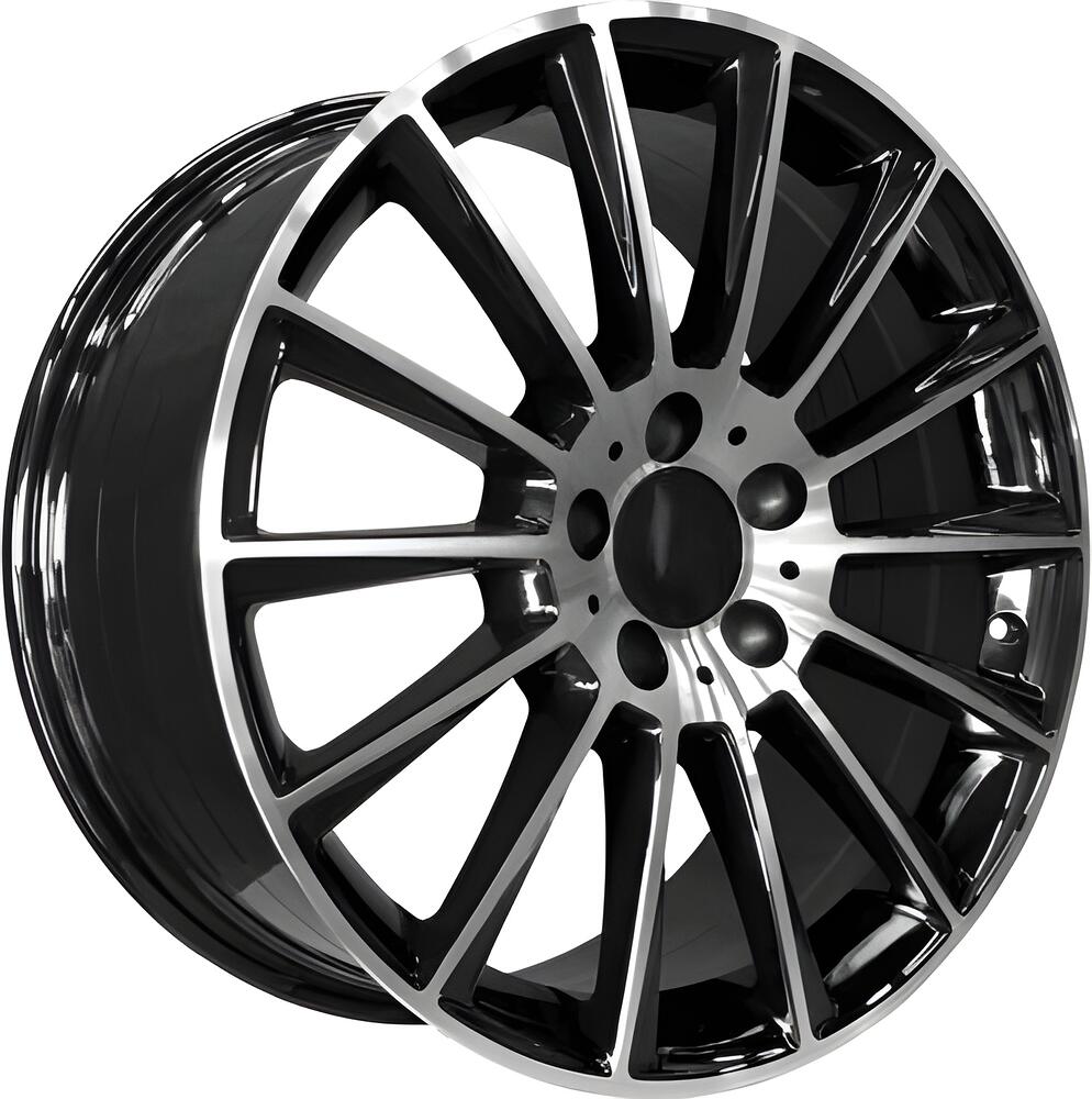 PDW 5459 8x18 5x112 ET 43 Dia 66 Gloss Black Machine Face