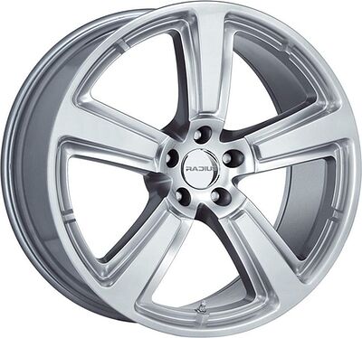 Radius R15 8x18 5x112 ET 50 Dia 75 Shiny Silver naked