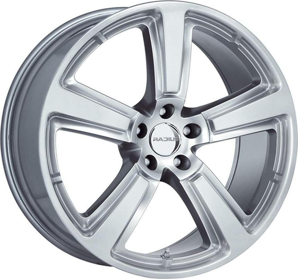 Radius R15 8x18 5x114.3 ET 48 Dia 75 Shiny Silver naked