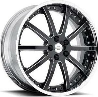 Redbourne Viceroy 9.5x20 5x120 ET 32 Dia 72 Gloss Black Chrome Lip
