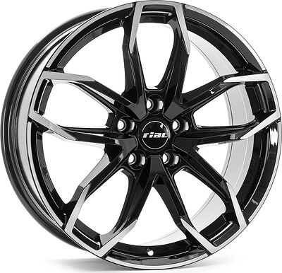 Rial Lucca 8x18 5x112 ET 45 Dia 70.1 Diamond Black