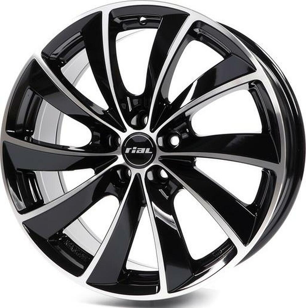 Rial Lugano 7.5x17 5x100 ET 36 Dia 63.3 Diamond Black