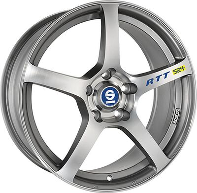 Sparco RTT524 8x18 5x112 ET 48 Dia 75 MATT SILVER TECH D.C.