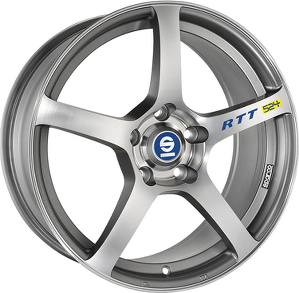 Sparco RTT524 7x16 5x100 ET 35 Dia 63.3 Matt Silver Tech D.C.