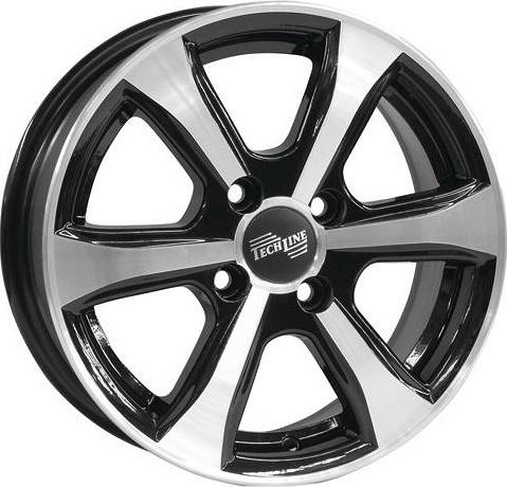 Tech Line TL408 5.5x14 4x100 ET 43 Dia 60.1 Platinum