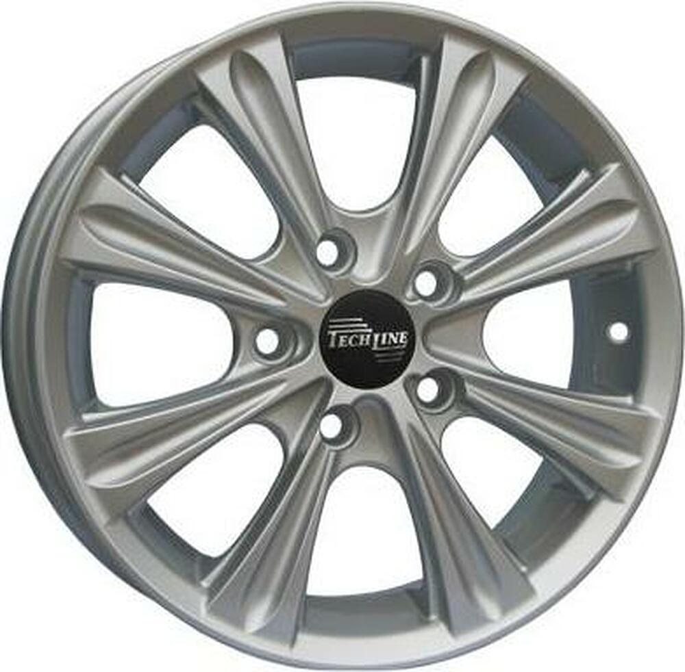 Tech Line TL526 5.5x15 4x100 ET 45 Dia 54.1 Silver