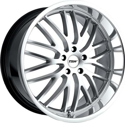 TSW Snetterton 8x18 5x120 ET 35 Dia 76 Hyper Silver Mirror Cut Lip