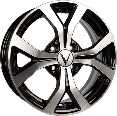 Vector K147 6x15 4x100 ET 48 Dia 54.1 черный алмаз