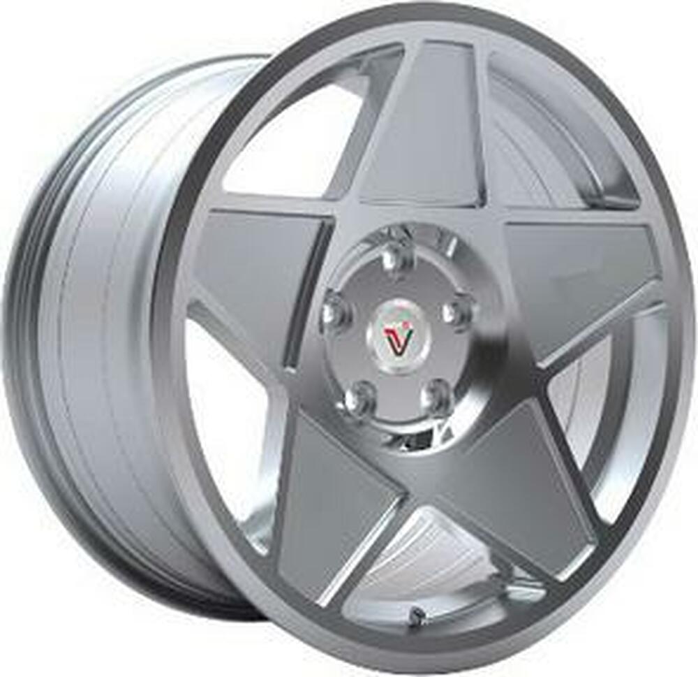 Vissol F-005 8.5x19 5x100 ET 35 Dia 57.1 silver-cut