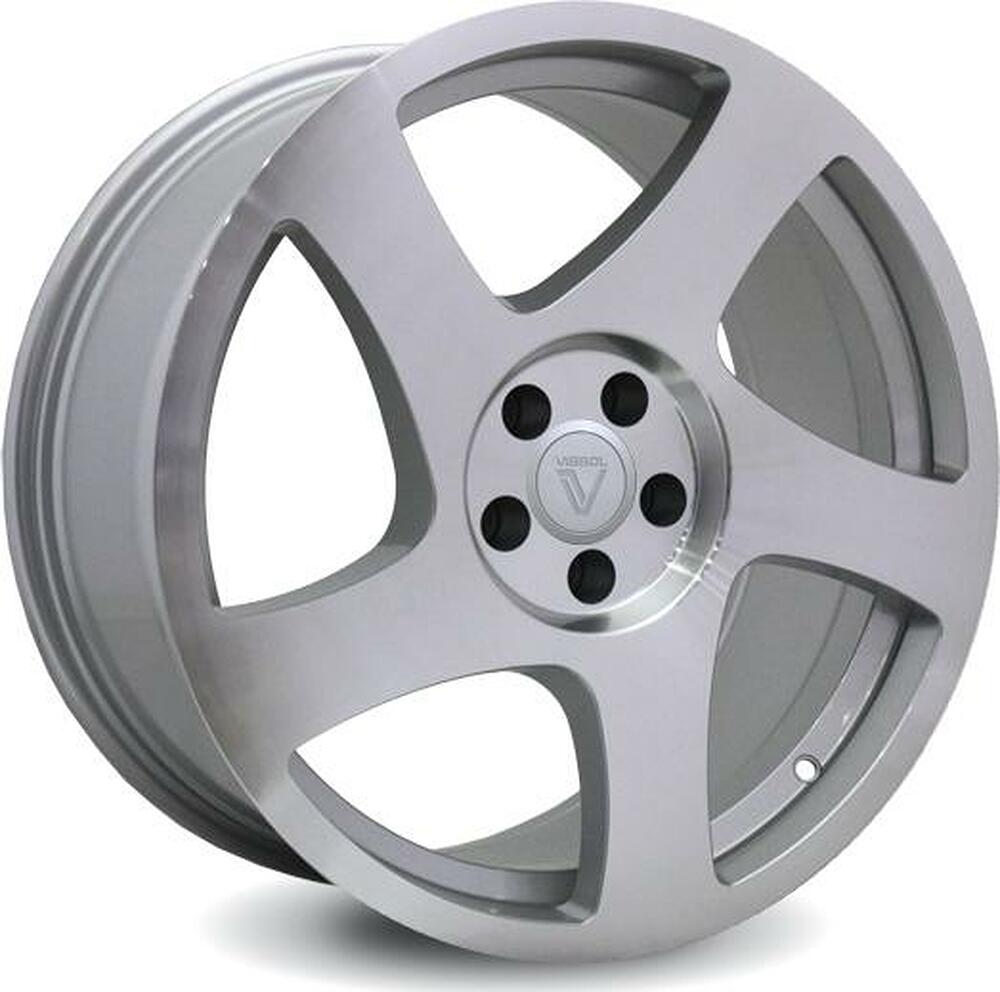 Vissol F-006 8.5x19 5x112 ET 45 Dia 66.6 silver-polished