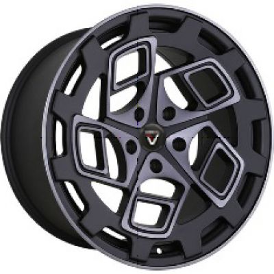 Vissol F-909 8.5x18 5x112 ET 45 Dia 66.6 matte_silver_machine_face