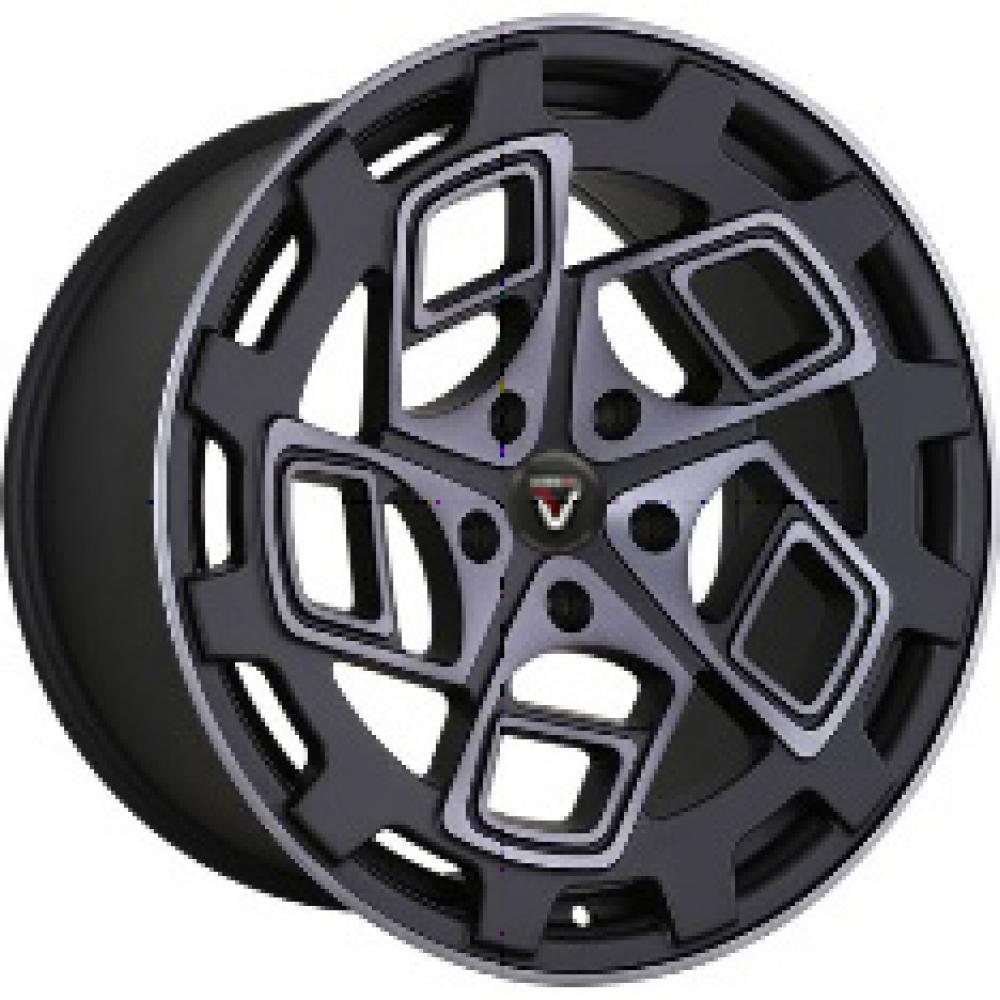 Vissol F-909 8.5x19 5x112 ET 45 Dia 66.6 matte_silver_machine_face