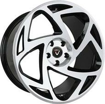 Vissol F-910 8.5x19 5x112 ET 35 Dia 66.6 matte_silver_machine_face