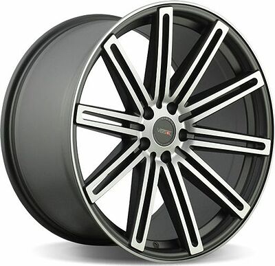 Vissol V-0041 9x22 5x112 ET 32 Dia 66.6 matte-graphite-machined